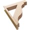 Ekena Millwork 8-in W x 36-in D x 44-in H Funston Block Rough Cedar Woodgrain TimberThane Outlooker, Primed Tan OUTUR080X36X44FST44RCPR - alternate 2